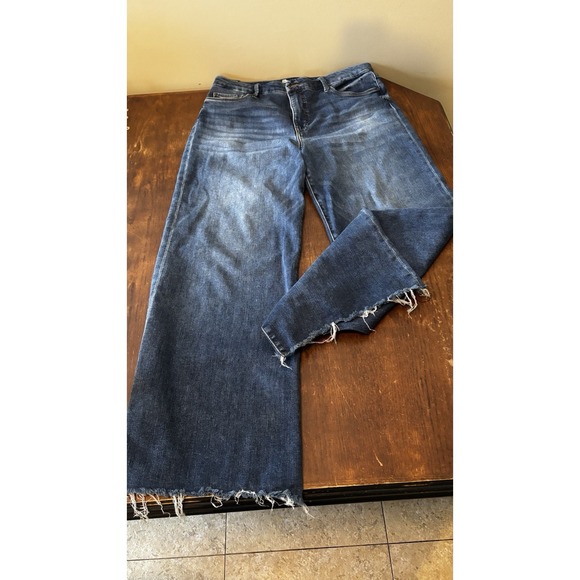 KUT From The Kloth Maggie Wide Drape Leg Jeans Size 14 - Picture 3 of 9